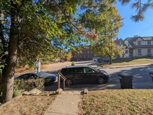 In front of the property